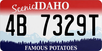 ID license plate 4B7329T
