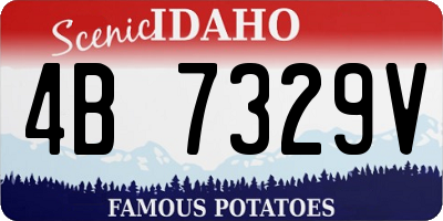 ID license plate 4B7329V