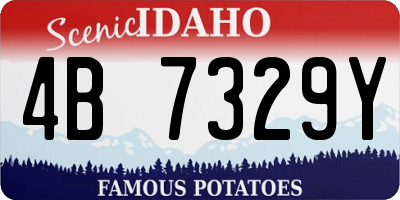 ID license plate 4B7329Y