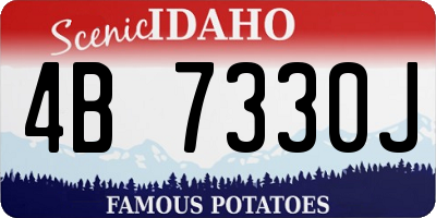 ID license plate 4B7330J