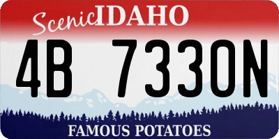 ID license plate 4B7330N