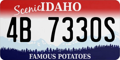 ID license plate 4B7330S