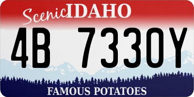 ID license plate 4B7330Y