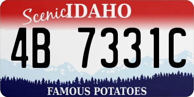 ID license plate 4B7331C