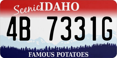 ID license plate 4B7331G