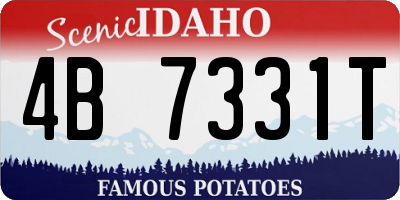 ID license plate 4B7331T
