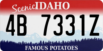 ID license plate 4B7331Z