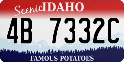ID license plate 4B7332C