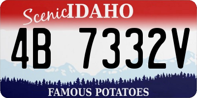 ID license plate 4B7332V