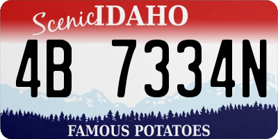 ID license plate 4B7334N
