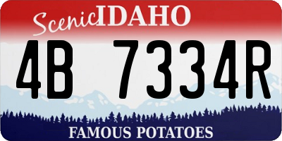 ID license plate 4B7334R