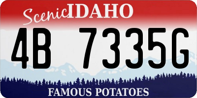 ID license plate 4B7335G