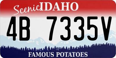 ID license plate 4B7335V