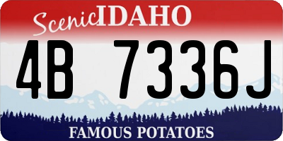 ID license plate 4B7336J