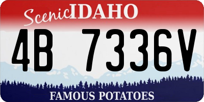 ID license plate 4B7336V