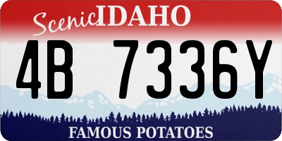 ID license plate 4B7336Y