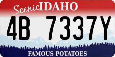 ID license plate 4B7337Y