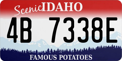 ID license plate 4B7338E