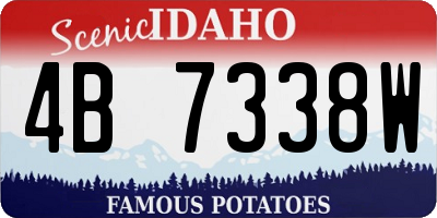 ID license plate 4B7338W