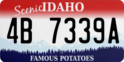 ID license plate 4B7339A