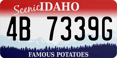 ID license plate 4B7339G