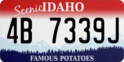 ID license plate 4B7339J