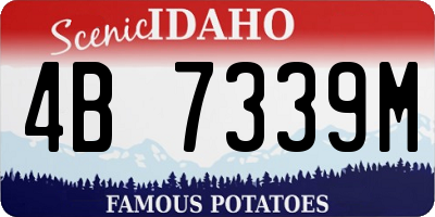 ID license plate 4B7339M