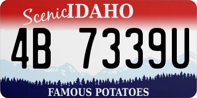 ID license plate 4B7339U