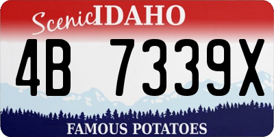 ID license plate 4B7339X