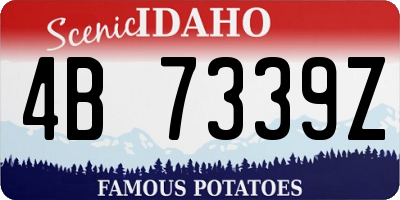 ID license plate 4B7339Z