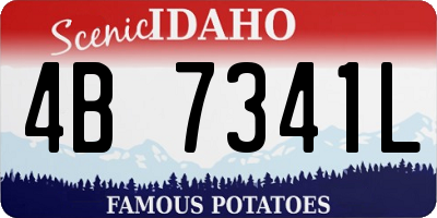 ID license plate 4B7341L