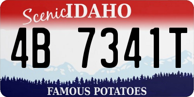 ID license plate 4B7341T