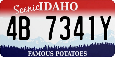 ID license plate 4B7341Y
