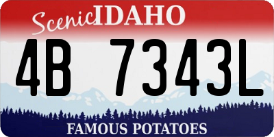 ID license plate 4B7343L