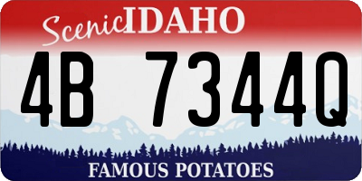 ID license plate 4B7344Q