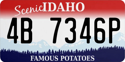 ID license plate 4B7346P