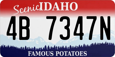 ID license plate 4B7347N
