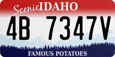 ID license plate 4B7347V