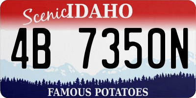 ID license plate 4B7350N