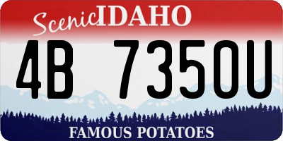 ID license plate 4B7350U