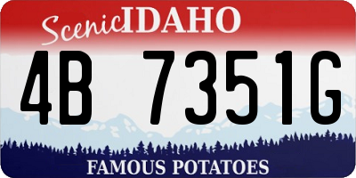 ID license plate 4B7351G