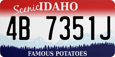 ID license plate 4B7351J