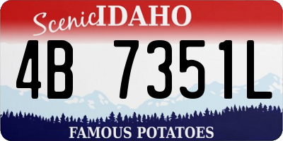ID license plate 4B7351L