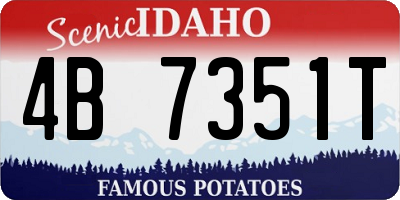 ID license plate 4B7351T