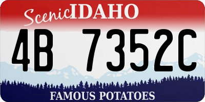 ID license plate 4B7352C