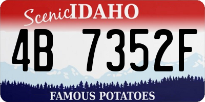 ID license plate 4B7352F