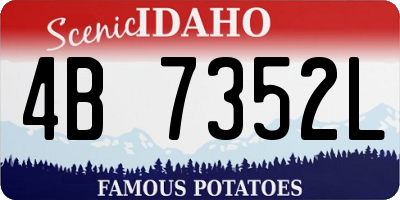 ID license plate 4B7352L