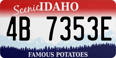 ID license plate 4B7353E