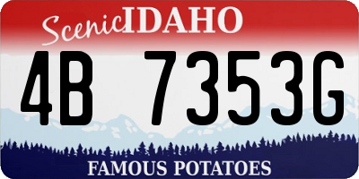 ID license plate 4B7353G
