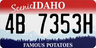 ID license plate 4B7353H